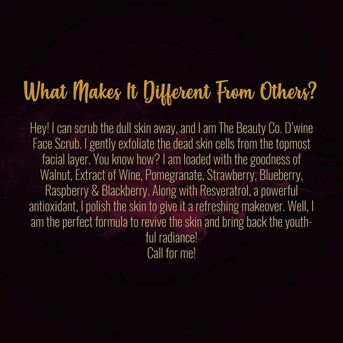 the beauty co D'Wine Face Scrub | Made In India